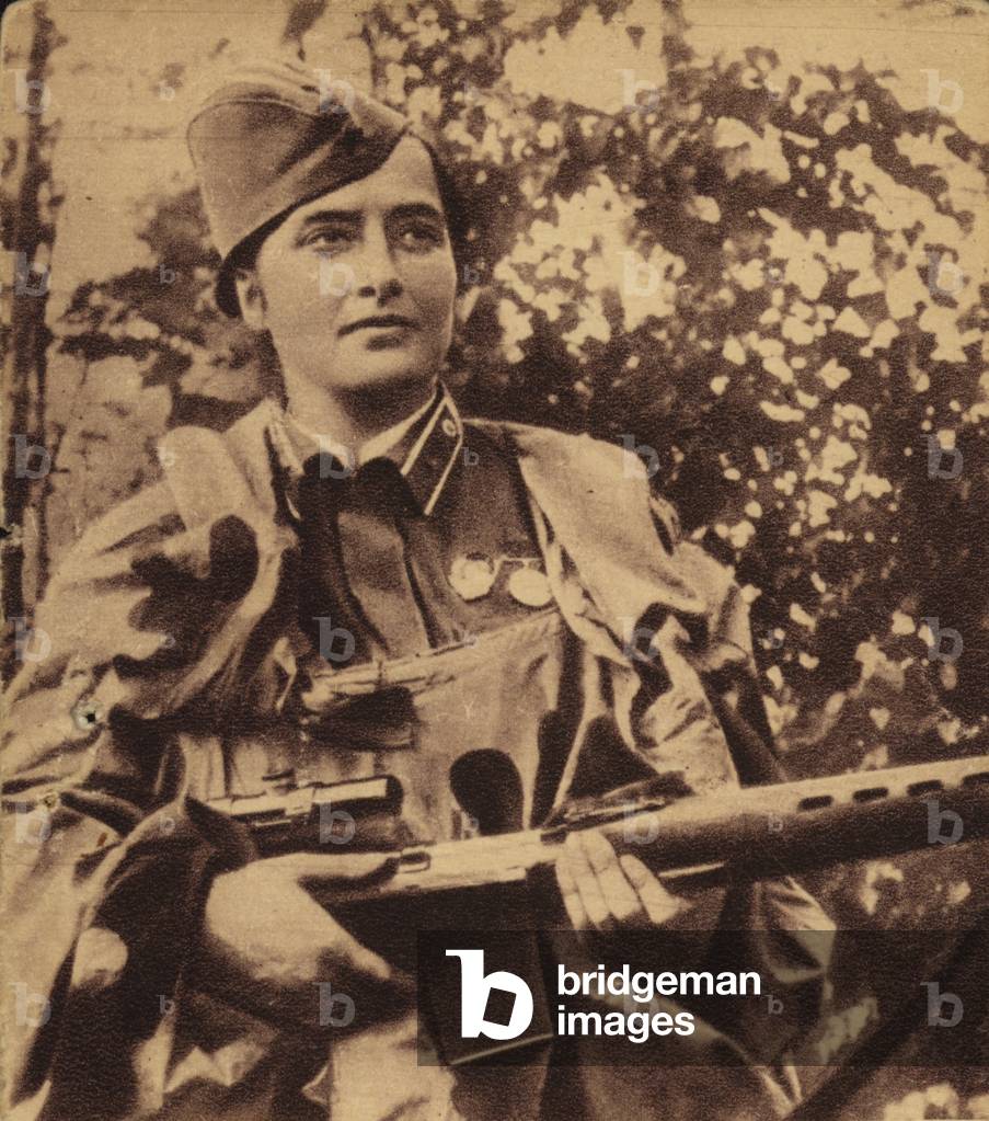 Junior Lieutenant Lyudmila Pavlichenko (b/w photo)