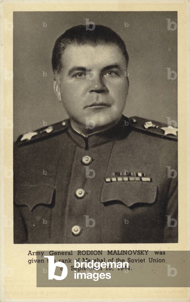 Rodion Malinovsky, Soviet general (b/w photo)
