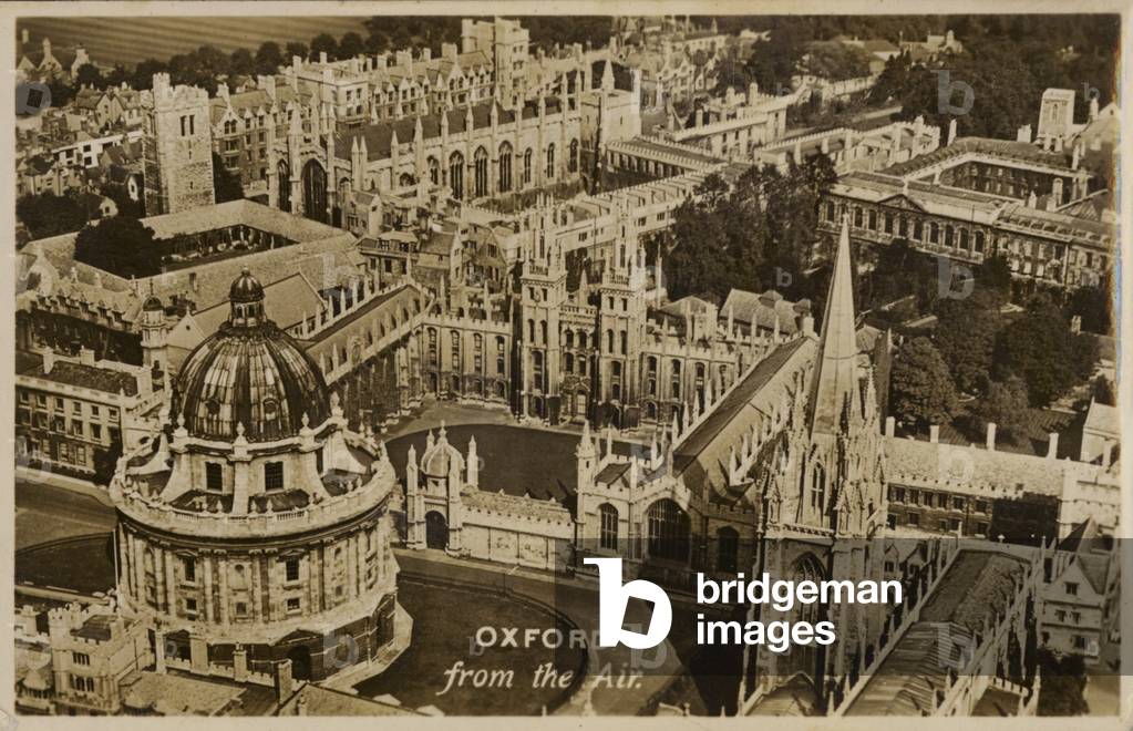 Oxford from the Air (b/w photo)