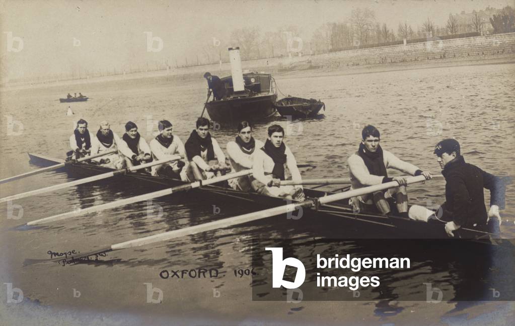 Oxford rowers (b/w photo)