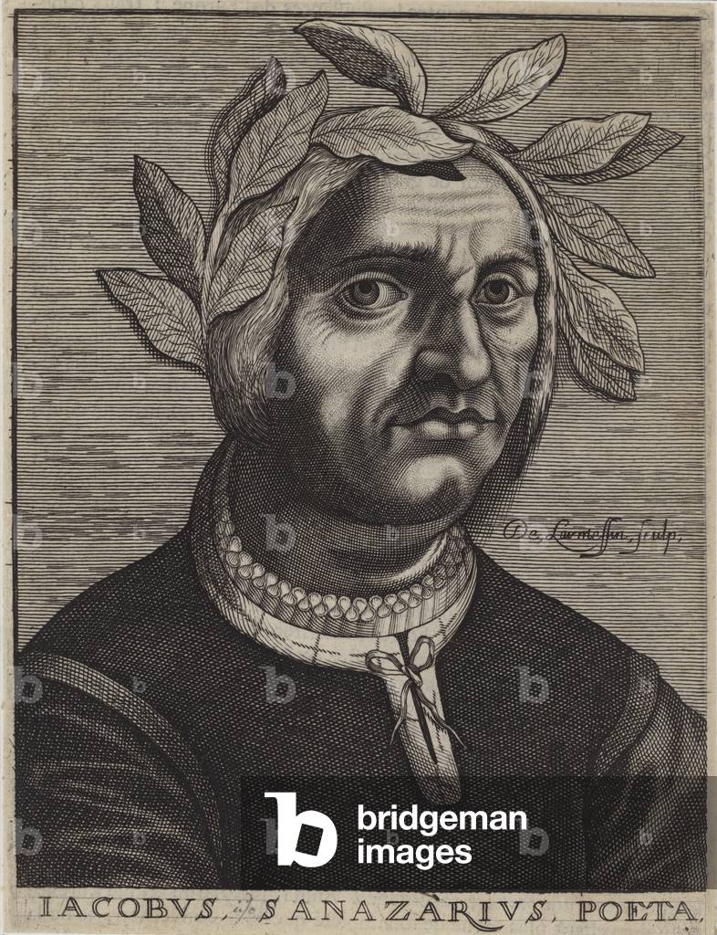 Jacopo Sannazaro, Italian poet (engraving)