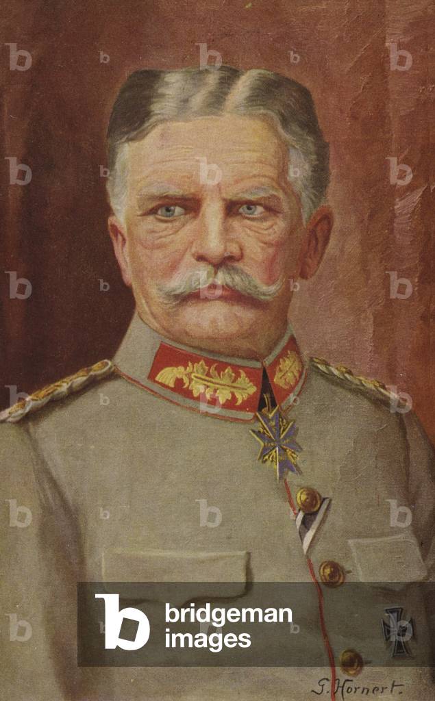 August von Mackensen, German soldier and Field Marshal during World War I, 1916 (colour litho)