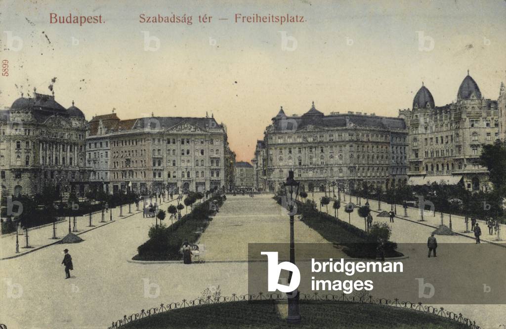 Szabadsag ter, Budapest (coloured photo)