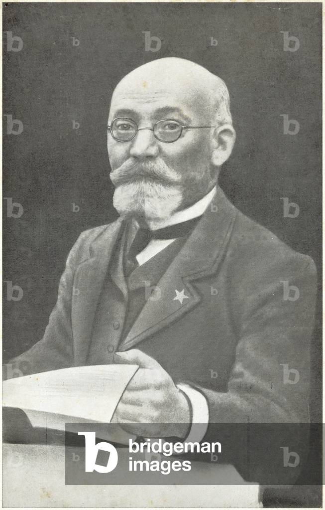 Ludwik Lejzer Zamenhof, Polish inventor of Esperanto (b/w photo)