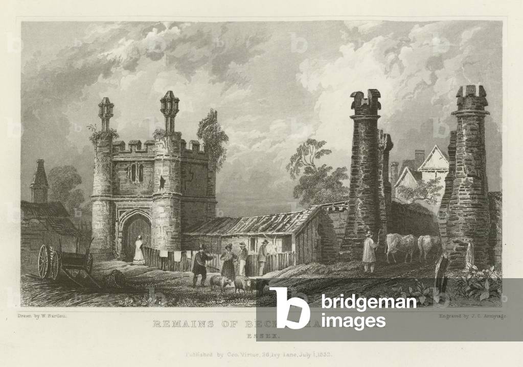 Remains of Beckenham Hall, Essex (engraving)