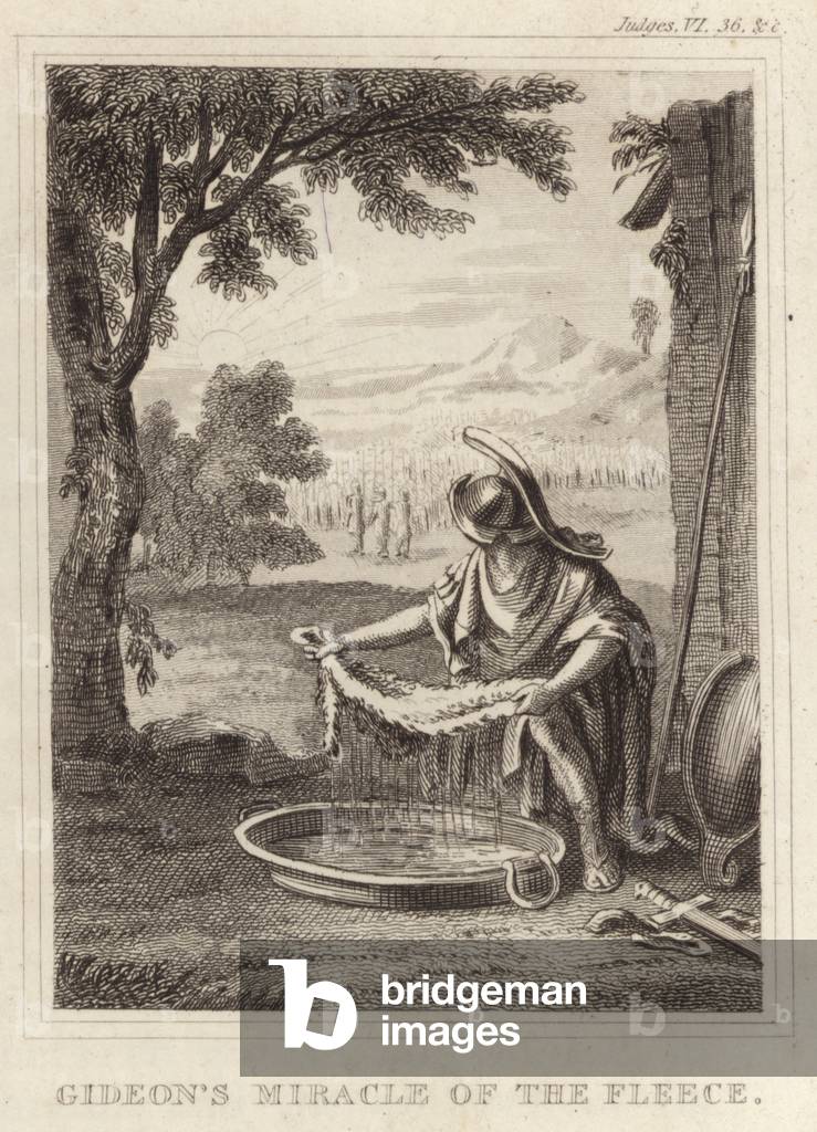 Gideon's Miracle of the Fleece (engraving)