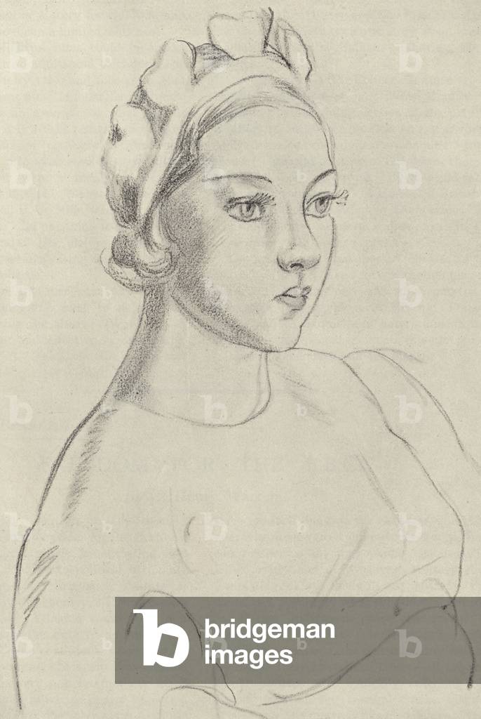 Irina Baronova, Russian ballerina (litho)