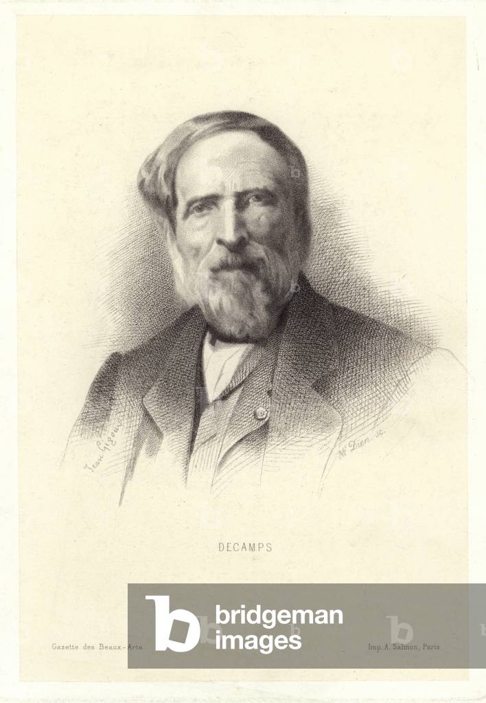 Alexandre-Gabriel Decamps, French painter (engraving)