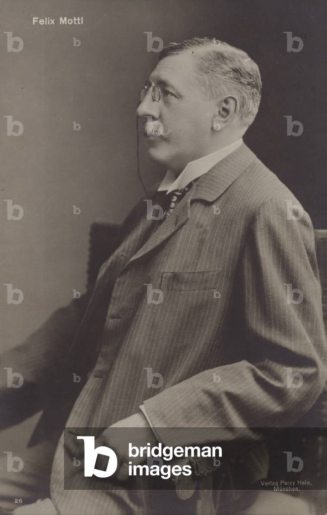 Portrait of Felix Mottl (b/w photo)