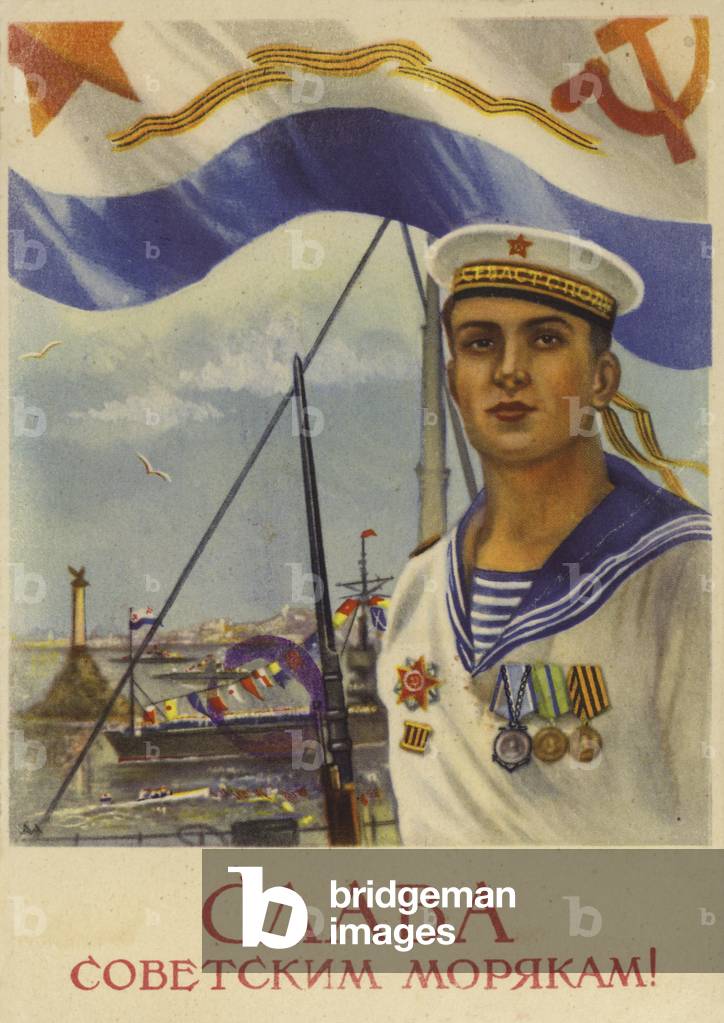 Glory to the Soviet Sailors, 1946 (colour litho)