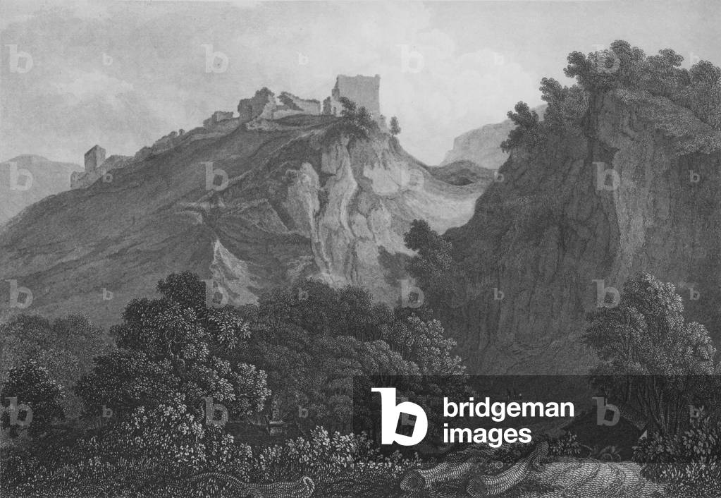 Peveril's Castle, the Peak, Derbyshire (engraving)