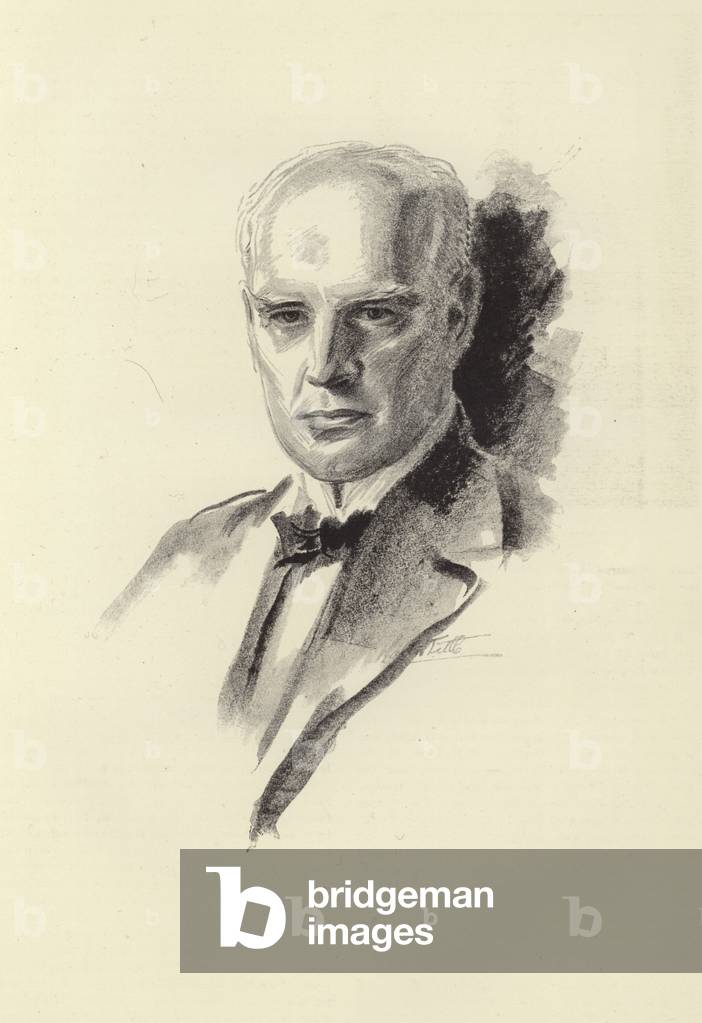 John Galsworthy, English novelist and playwright (litho)