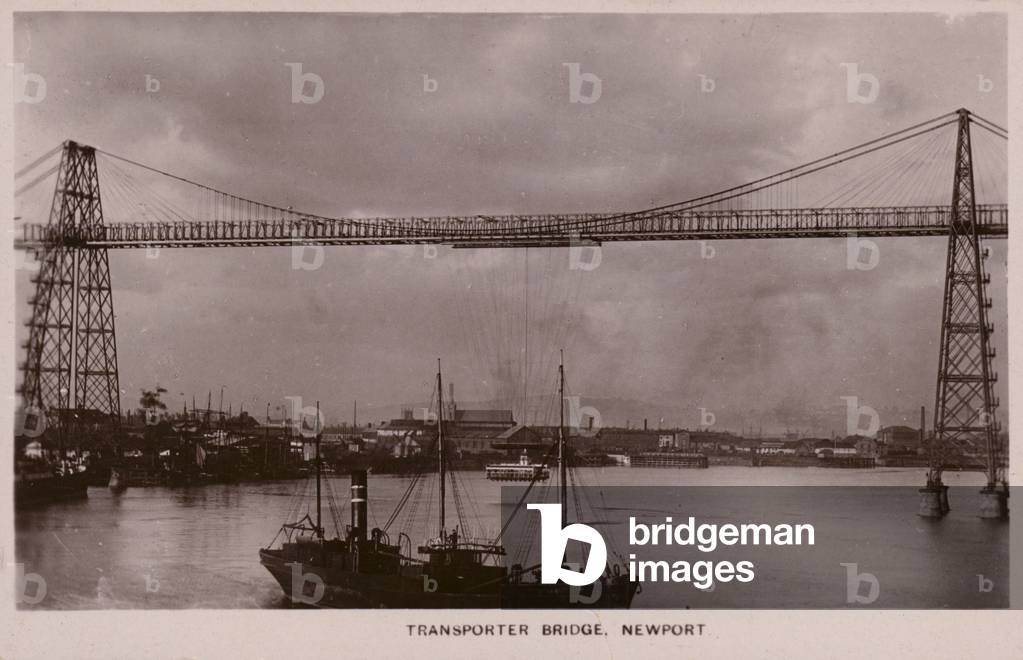 Transporter Bridge, Newport (b/w photo)