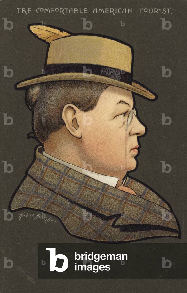 The Comfortable American Tourist (colour litho)
