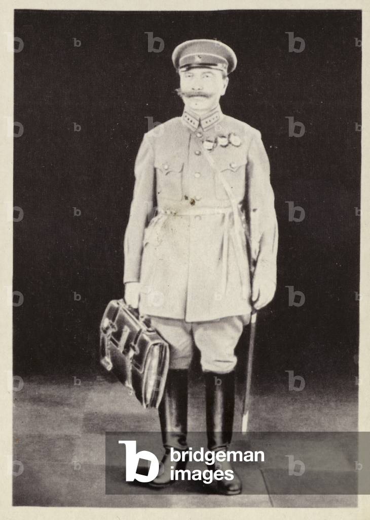 Semyon Budyonny, Inspector of the Red Army cavalry and member of the Revolutionary Military Council, Frunze Military Academy, Moscow, USSR, 1931 (b/w photo)