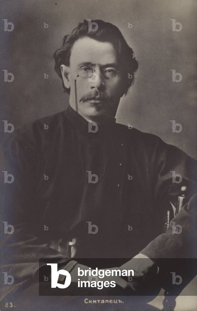 Stepan Skitalets (1869-1941), Russian writer and folk musician (b/w photo)