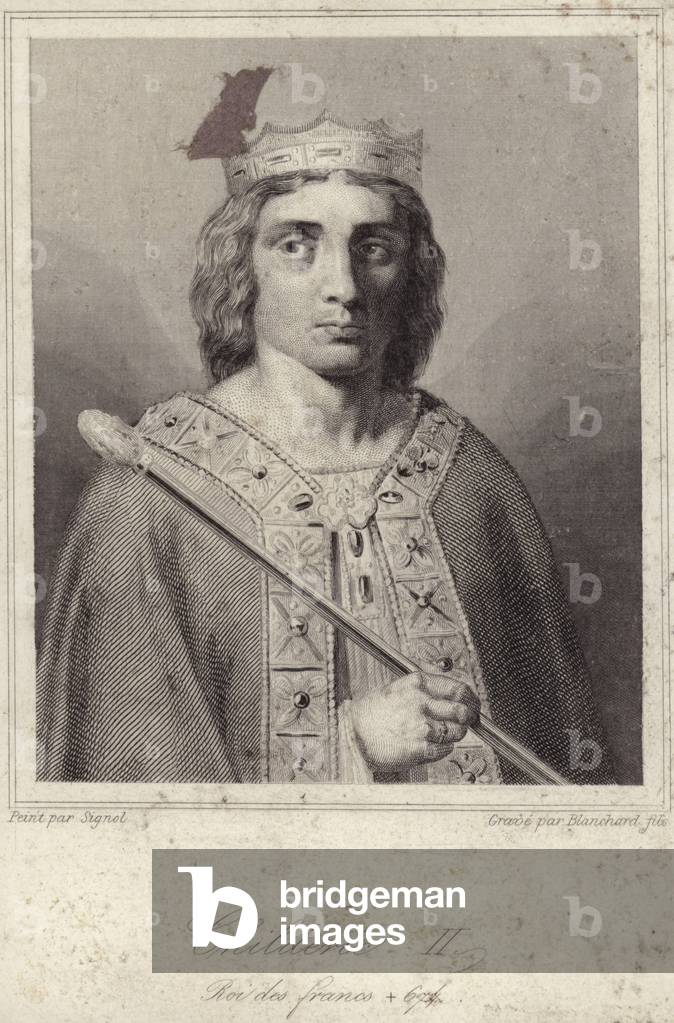 King Childeric II of Austrasia (engraving)