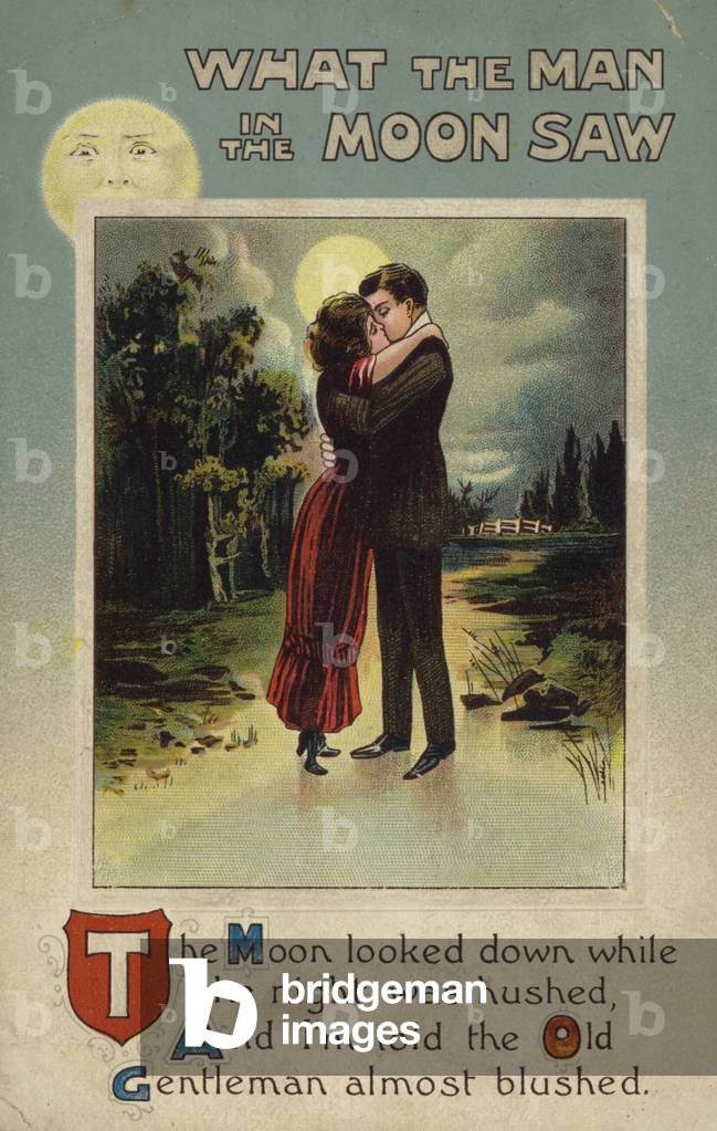 What the man in the moon saw (colour litho)