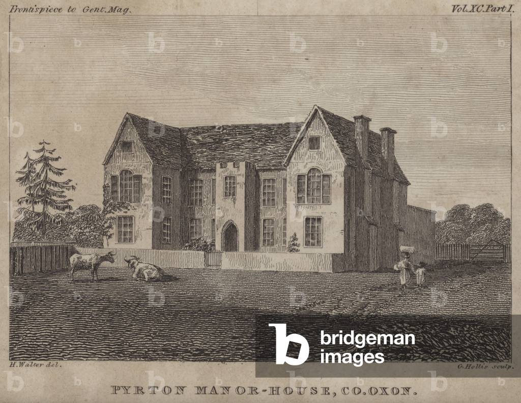 Pyrton Manor House, Oxfordshire (engraving)