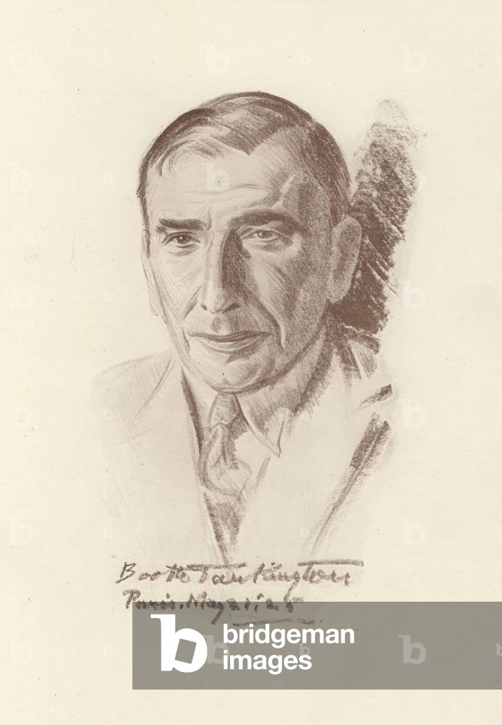 Booth Tarkington, American novelist and dramatist (litho)