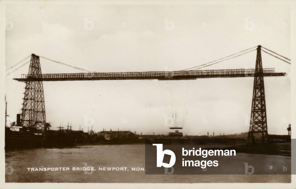 Transporter Bridge, Newport, Mon (b/w photo)