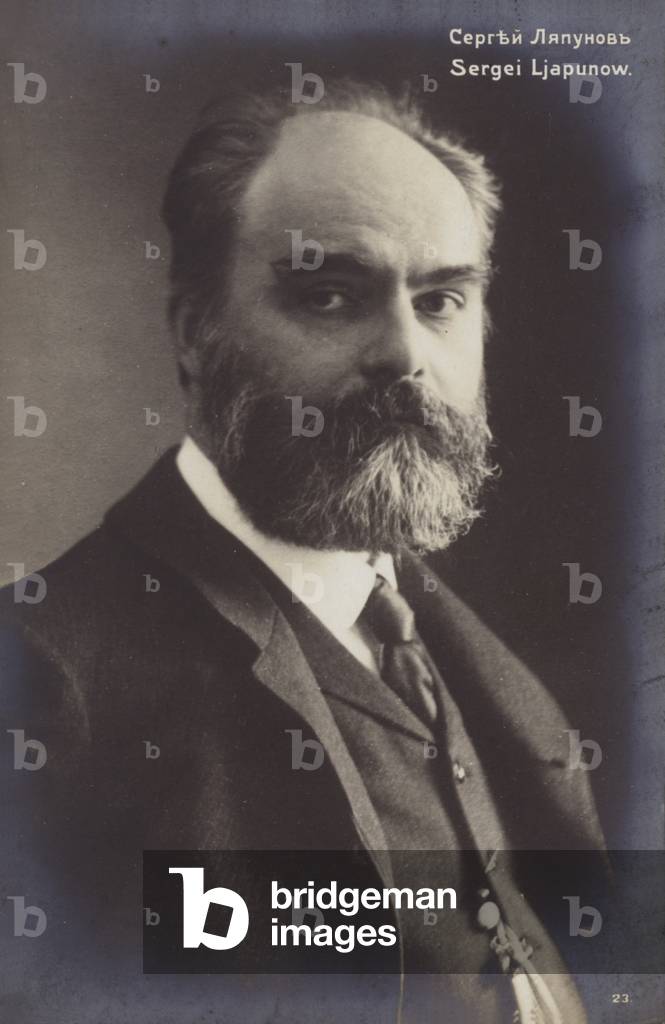 Portrait of Sergei Lyapunov (b/w photo)
