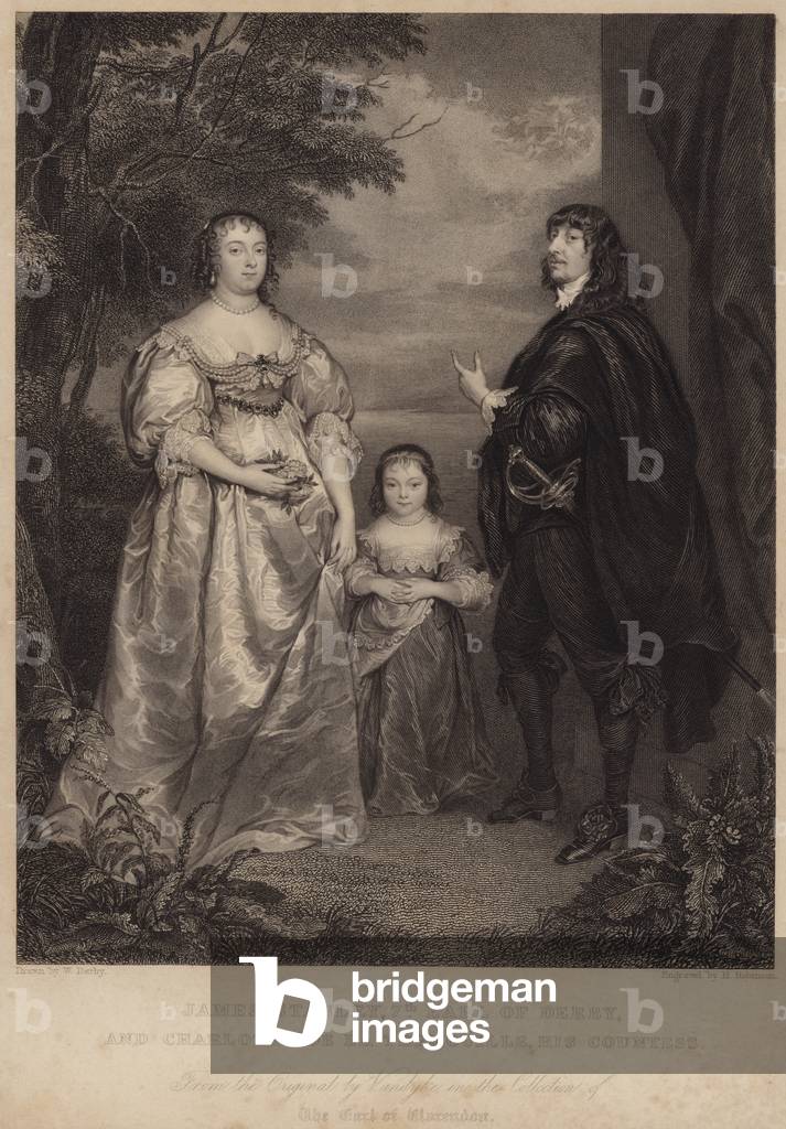 Portrait of the Earl of Derby and the Countess of Derby (engraving)