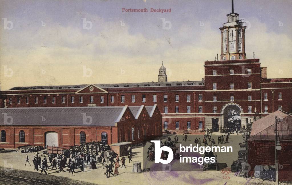 Portsmouth Dockyard (coloured photo)