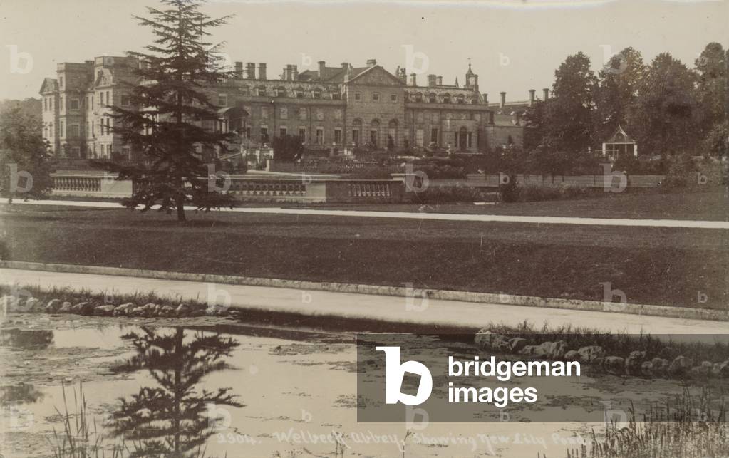 Welbeck Abbey, Nottinghamshire (b/w photo)