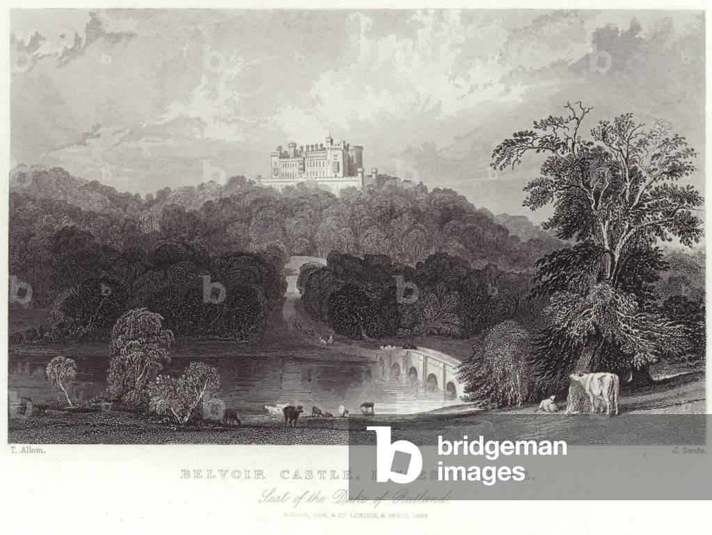 Belvoir Castle in Leicestershire (engraving)