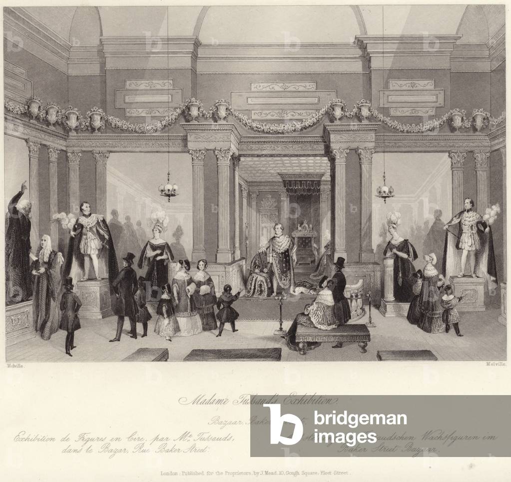 Madame Tussaud's exhibition in the bazaar on Baker Street (engraving)