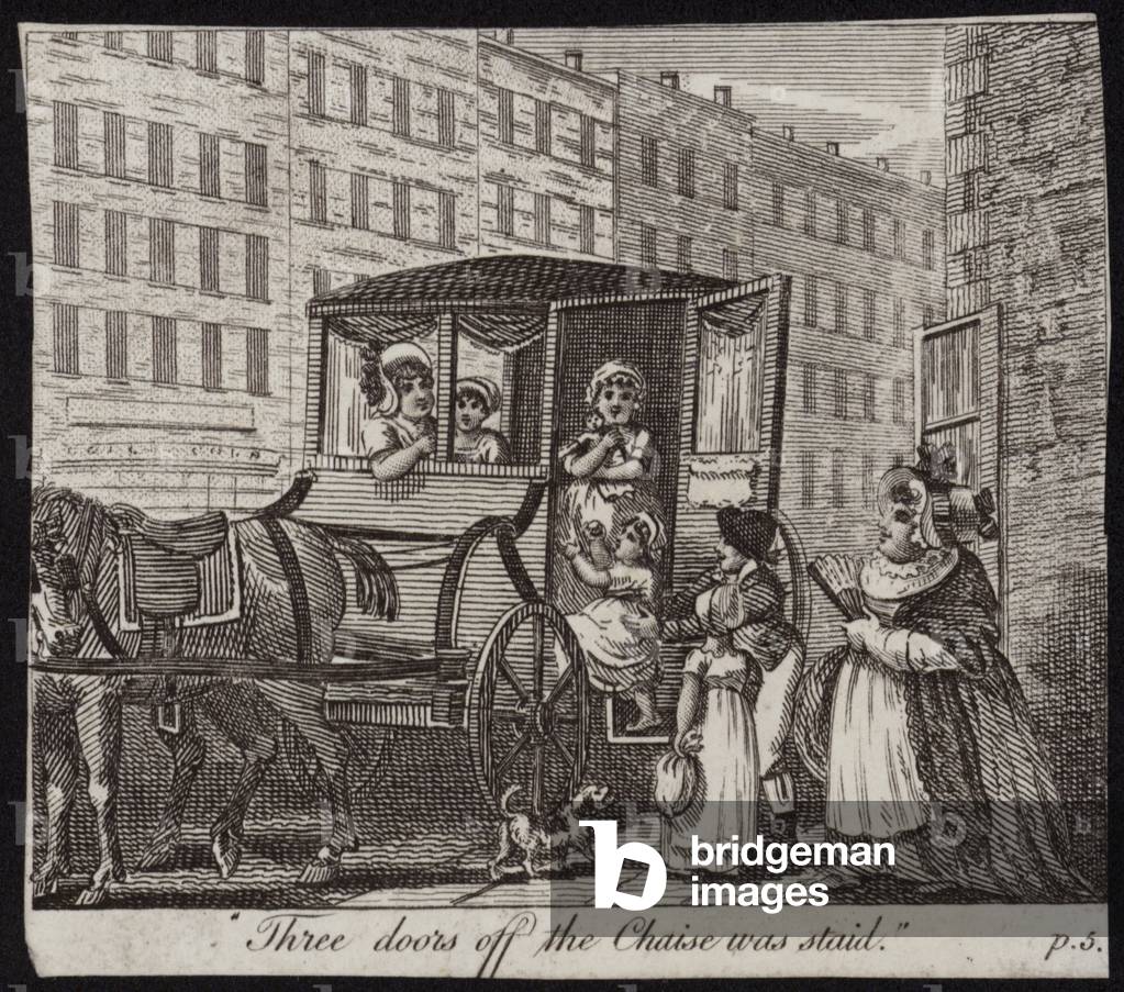 Three Doors off the Chaise was staid. (engraving)