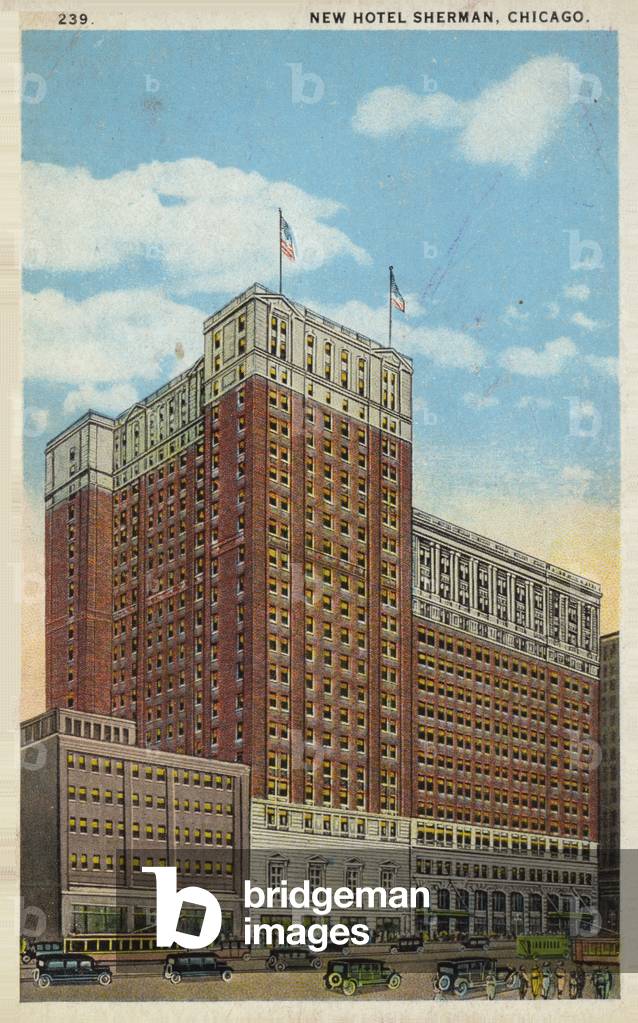 New Hotel Sherman, Chicago, Illinois, USA (coloured photo)
