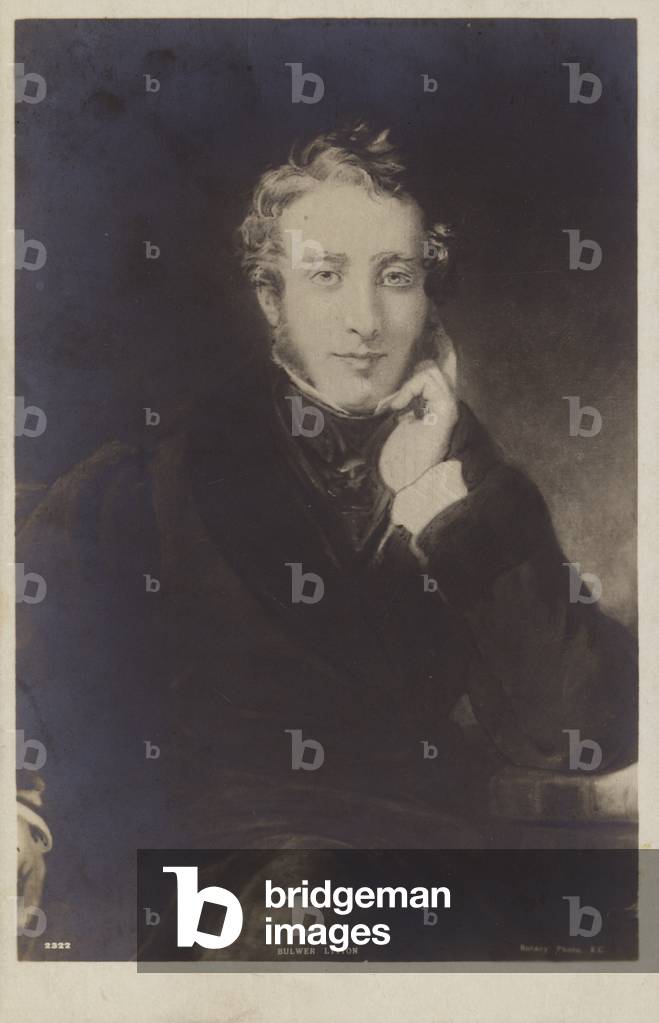 Lord Lytton (1803-1873), English politician, novelist, poet and playwright (litho)