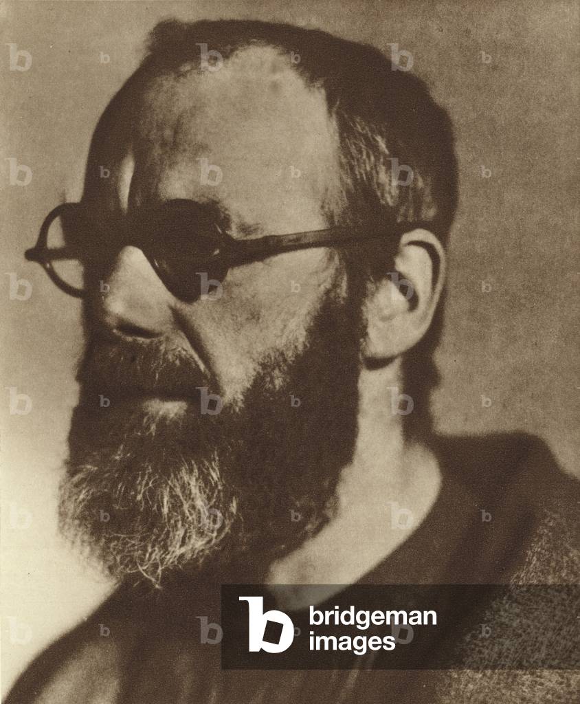 Eric Gill, English artist (b/w photo)