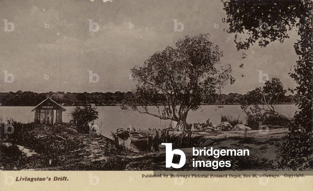 Postcard depicting Livinsgton's Drift (b/w photo)