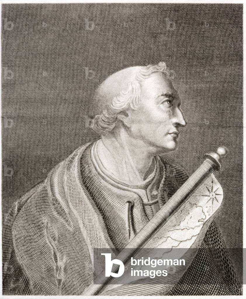 Amerigo Vespucci, Italian navigator and explorer (engraving)