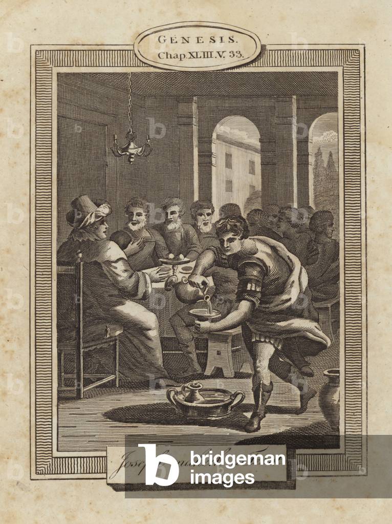 Joseph makes a feast (engraving)