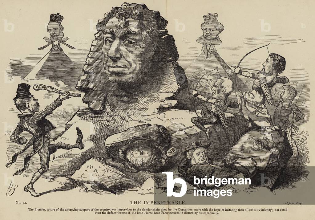 Benjamin Disraeli as the Impenetrable (engraving)