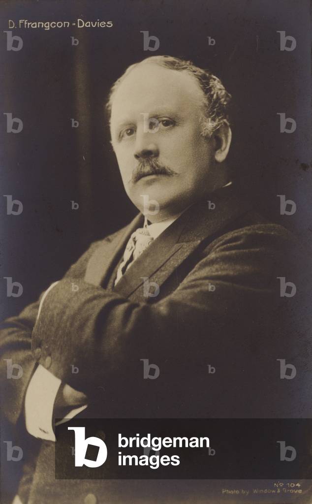 David Ffrangcon-Davies, Welsh baritone singer (1855-1918) (b/w photo)