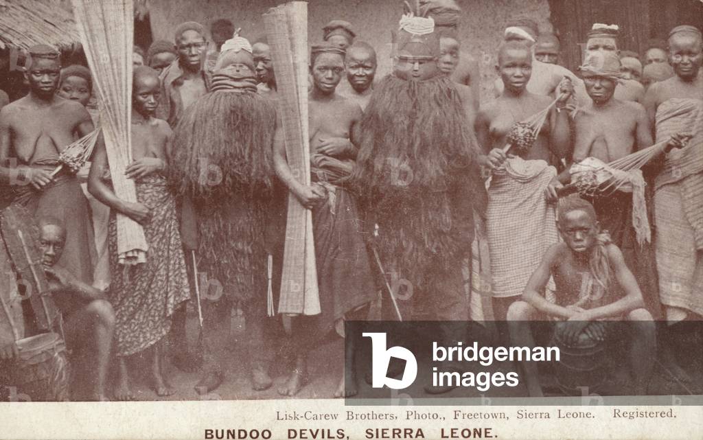 Bundoo Devils, Sierra Leone (b/w photo)