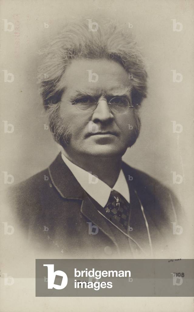 Bjornstjerne Bjornson (1832-1910), Norwegian Nobel Prize-winning writer (b/w photo)