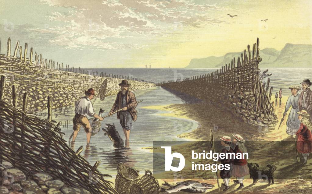 Fishing Weir (colour litho)