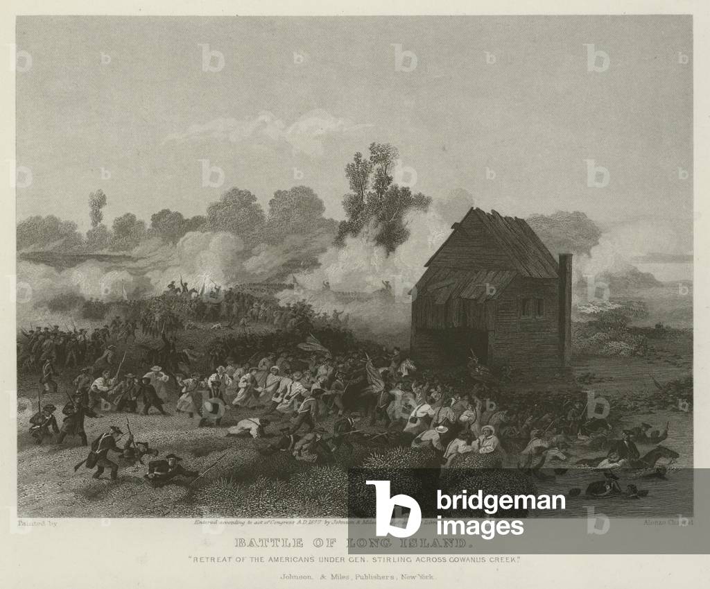 Battle of Long Island, 1776 (engraving)