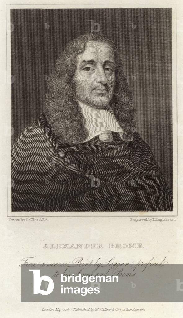 Alexander Brome - English poet (1620  1666) (engraving)
