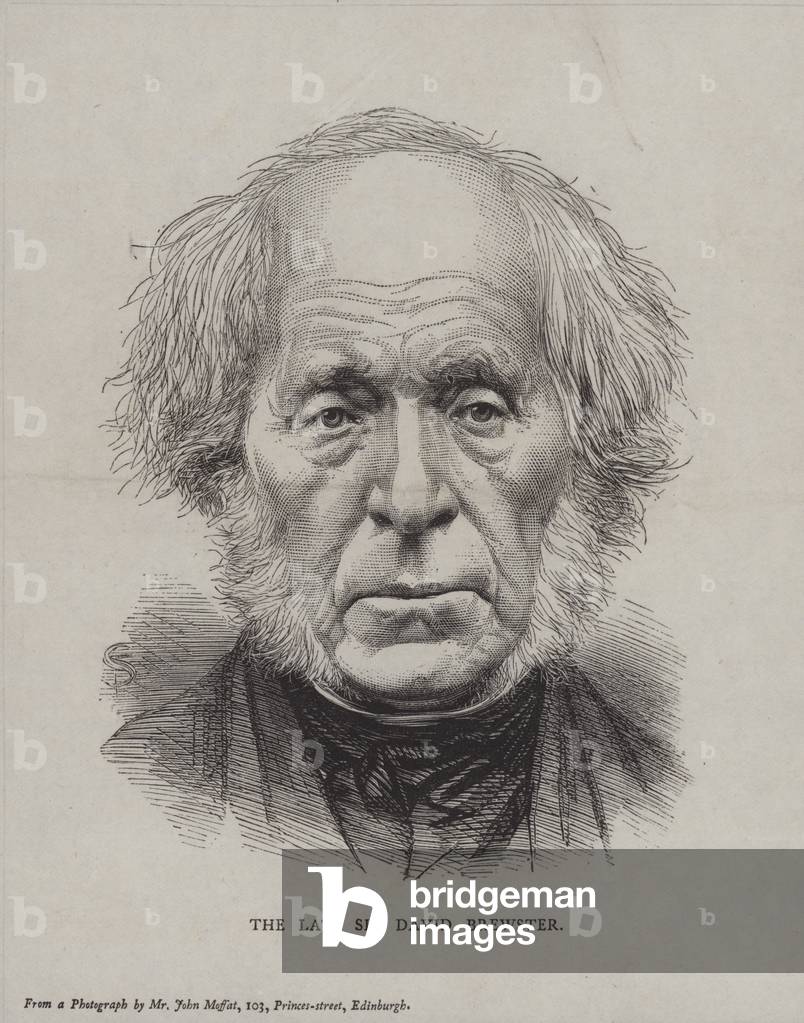 Sir David Brewster, Scottish physicist, mathematician and astronomer (engraving)