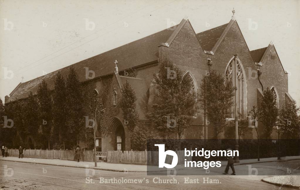 St. Bartholomew's Church, East Ham (b/w photo)