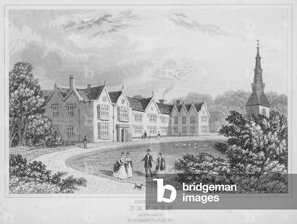 Birth Place of Dryden, Aldwinkle, Northamptonshire (engraving)