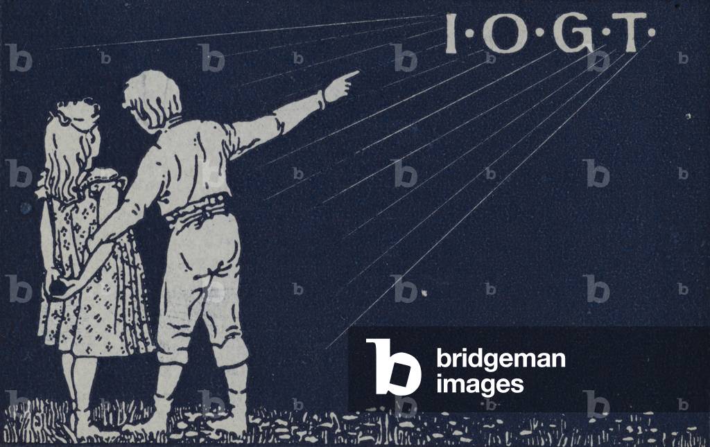 Bulgarian postcard of the International Organisation of Good Templars ( IOGT) temperance movement, 1920s or 1930s (colour litho)