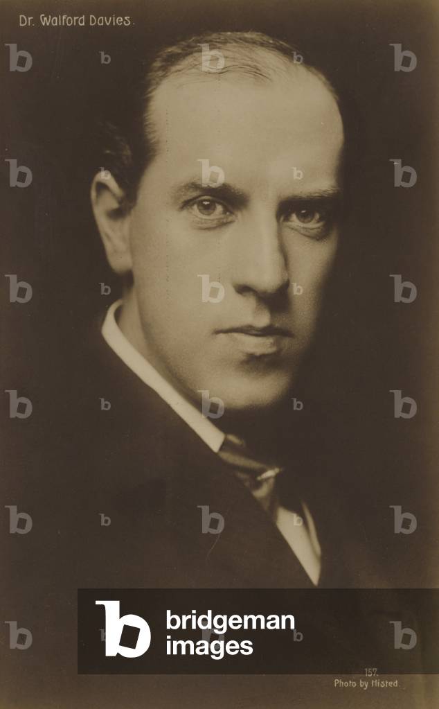 Portrait of Sir Henry Walford Davies (b/w photo)
